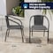 Flash Furniture Lila  Gray Rattan Indoor-Outdoor Restaurant Stack Chair, PK2 2-TLH-037-GY-GG - alternate 14