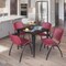 Regency Square Kahlo Breakroom Table W/ 4 M Stack Chairs, 30 in W, 30 in L, Neo Walnut TPL3030NWBK47BY - alternate 3