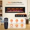 Edendirect 62.26-in W Black Wall mount LED Flat wall Electric Fireplace with Remote Control Included ZR-BI60 - alternate 4