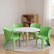 Homeroots Set Of Four Green Heavy Duty Plastic Juvenile Chairs, 4PK 554658 - alternate 3