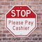 Signmission Stop Please Pay Cashier, 10 inch X 10 inch, Aluminum Metal Signs, 2PK OC-A-2PACK-10-281 - alternate 4