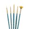 Princeton RealValue Brush Set, Gold Taklon Bristles, Short Handle Mixed Media Paintbrush, 4-Piece Set, 3PK PR9170 - alternate 2