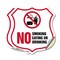 Signmission No Smoking Shield Sign No Smoking Eating, 12 inch X 12 inch, Vinyl Decal, 2PK SHI-D-2PACK-12-400 - alternate 1