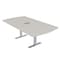 Skutchi Designs 6ft Conference Table W/ Power Unit | 6 Person Modular Arc Rectangle Meeting Table | Harmony Series HAR-AREC-48X72-T-K458-ESIL - alternate 1