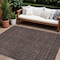 Homeroots 10' X 14' Chocolate And Black Geometric Washable Indoor Outdoor Area Rug 595546 - alternate 1