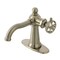 Kingston Brass One-Handle Single-Hole Bathroom Faucet with Knurled Handle and Push Pop-Up Drain, Brushed Nickel KSD3548RKZ - alternate 1