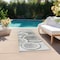 Homeroots 8' Runner Gray and Black Faux Bois Washable Non Skid Indoor Outdoor Runner Rug 564411 - alternate 6