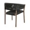 Homeroots Set of Two 26" Black and Natural Wood Solid Wood Outdoor Dining Chair, 2PK 490254 - alternate 4