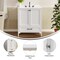 Flash Furniture Haven 30in. Vanity w/Sink, Storage Cabinet w/Blk Hardware, Bottom Drawer, Marble Countertop, Wht FS-BN-4-30-KD-WH-HDBLK-GG - alternate 6
