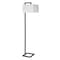 Homeroots 68" Black Floor Lamp With White Frosted Glass Rectangular Shade 523417 - alternate 1