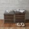 Homeroots Set Of 2 Square Gray Linen Fabric And Wood Slats Storage Benches 379838 - alternate 5