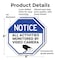 Signmission Notice All Activities Monitored by, 6 inch X 6 inch, Plastic Sign, 2PK OC-P-2PACK-6-326 - alternate 4