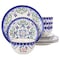 Laurie Gates California Designs Tierra Star 12 Piece Hand Painted Dinnerware Set in Blue 130956.12RR - alternate 1