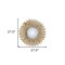 Homeroots 27" Gold Sunburst Iron Framed Accent Mirror 485007 - alternate 6