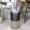 Happimess Harper Modern 4.13-Gallon 2-Tone Faux Wicker Cylinder Outdoor Trash Can, Black/Cream HPM1101D - alternate 5