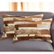 Homeroots Set of Two 12" X 20" Brown and White Patchwork Cowhide Lumbar Throw Pillows, 2PK 544630 - alternate 1