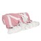 Homeroots 50" X 60" Pink and White Woven Cotton Striped Throw Blanket with Tassels 548930 - alternate 3