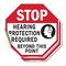 Signmission Stop Hearing Protection Required Be, 6 inch X 6 inch, Vinyl Decal, 2PK OC-D-2PACK-6-123 - alternate 1
