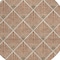 Homeroots 8' Brown Copper And Beige Round Geometric Washable Indoor Outdoor Area Rug 594739 - alternate 5