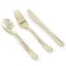 Elama 150 Piece Disposable Plastic Dinnerware Party Set for 25 Guests in White with Gold Trim 750124340M - alternate 6