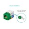 Monoprice Datacom Jack, Cat6, Punch Down, Green 5380 - alternate 7