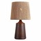 Jonathan Y Highland 22.25" Classic Cottage Tapered Resin/Metal LED Table Lamp w/Paper Rope Shade, Dark Brown Woo JYL9201B - alternate 1