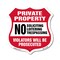 Signmission Private Property Shield Sign No Soliciti, 18 Inch X 18 Inch, Plastic Sign SHI-P-18-452 - alternate 1