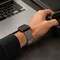 Elegani Leather Band Compatible with Apple Watch 41mm, Gray, Silver, Black, Rose Gold, Yellow Gold Buckle SDQR-GRY-41 - alternate 2