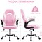 Yssoa Ergonomic Gaming Desk Chair - Adjustable PU Leather Swivel Racing Chair with Flip-up Armrests for H 3A88FNCHARGAMEPNK - alternate 4