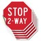 Signmission Stop 2-way, 4 inch X 4 inch, Vinyl Decal, 5PK OC-D-5PACK-4-16 - alternate 1