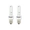Bulbrite Pack of 2 60 Watt Dimmable Clear T3 Candelabra E12 Krypton/Xenon Bulb, 2PK 861200 - alternate 1