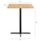 Flash Furniture Bennett 36 in Square Solid Wood Indoor Tabletop in Natural with 30 in x 30 in Bar Height GSF-SQ36-NAT-T3030B-GG - alternate 6