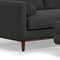 Homeroots 72" Gray Fabric Sofa With Ottoman With Brown Legs 641060 - alternate 6
