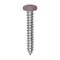 Auveco 8 x 1in Tan Painted Square Drive Pan Head Tapping Screw, 100PK 25371 - alternate 1