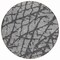 Homeroots 8' Gray And Charcoal Round Abstract Washable Indoor Outdoor Area Rug 614355 - alternate 4