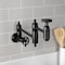 Kingston Brass Wall Mount Pot Filler Faucet with Knurled Handle, Matte Black KS3100RKZ - alternate 6