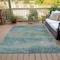 Homeroots 10' X 14' Aqua And Beige Abstract Washable Indoor Outdoor Area Rug 630824 - alternate 3
