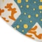 Homeroots 5' Blue Yellow And Orange Round Starfish Indoor Outdoor Area Rug 546827 - alternate 5