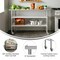 Flash Furniture Reese SS Work Table 24in. x 60in. w/1.5in. Backsplash, 2 Undershelves and 4 Casters, 2 Locking NH-WT-GU-2460BSP-CAS-GG - alternate 5
