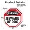 Signmission Warning Beware of Dog, 18 inch X 18 inch, Vinyl Decal, 2PK OC-D-2PACK-18-49 - alternate 2