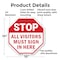 Signmission Stop All Visitors Must Sign in Here, 10 Inch X 10 Inch, Aluminum Metal Signs OC-A-10-334 - alternate 4
