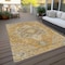 Homeroots 10' X 14' Gold Beige And Blue Oriental Washable Indoor Outdoor Area Rug 600161 - alternate 8