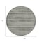 Homeroots 8' Pewter And Charcoal Round Striped Washable Indoor Outdoor Area Rug 631505 - alternate 2