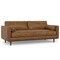 Homeroots 89" Brown Leather Sofa With Ottoman 641077 - alternate 7
