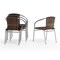 Flash Furniture Commercial Aluminum & Dk Brown Rattan Stack Chair, PK4 4-TLH-020-GG - alternate 9