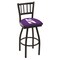 Holland Bar Stool Co 30" Blk Wrinkle Northwestern Swivel Bar Stool, Jailhouse Back L01830Nthwst - alternate 1