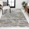 Jonathan Y Batten Modern Stripe Gray/Black 5 ft. x 8 ft. Area Rug SOR204B-5 - alternate 1