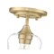 Z-Lite Joliet Burnished Brass 1 Light Flush Mount 473F1-BBR - alternate 3