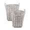 Happimess Arbour Hand-Woven Rattan Nesting Baskets with Wheels and Handles, White Wash/Kubu Gray, 2PK BSK1002A-2SET - alternate 3