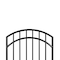 Nuvo Iron 33in Wx56in H Coral Gate Arched Rails, 36in W Opening, Self Close Hardware w/Double Side Handle ICGA3356 - alternate 7